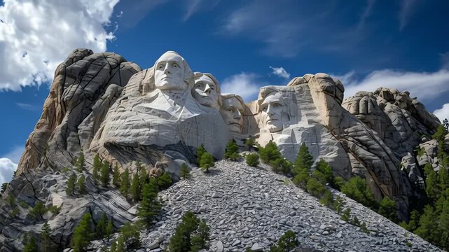 Mt Rushmore National Memorial Presidents Faces Sculpture