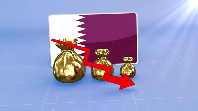 Qatar Economy Crisis and Reserve Decline, Red Arrow Financial Data Graph