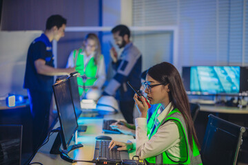 Engineers Coordinating Real Time Monitoring, Digital Site Plans, and Emergency Response