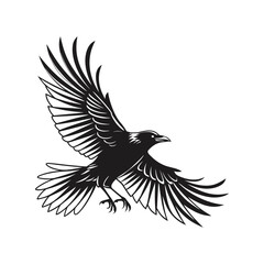 Obraz premium Majestic Eagle Landing Silhouette Logo