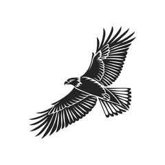 Obraz premium Flying Eagle Silhouette Illustration