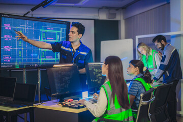 Engineers Coordinating Real Time Monitoring, Digital Site Plans, and Emergency Response