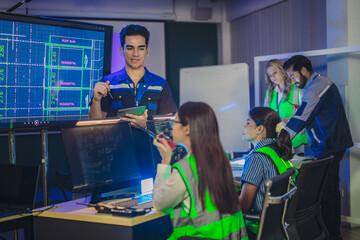 Engineers Coordinating Real Time Monitoring, Digital Site Plans, and Emergency Response