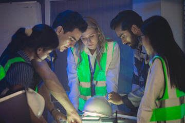 Engineers Coordinating Real Time Monitoring, Digital Site Plans, and Emergency Response