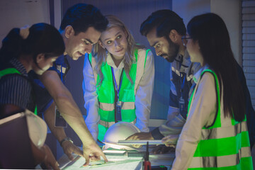 Engineers Coordinating Real Time Monitoring, Digital Site Plans, and Emergency Response