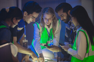 Engineers Coordinating Real Time Monitoring, Digital Site Plans, and Emergency Response