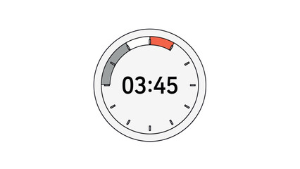 Timer Clock Showing Three Forty Five.