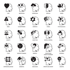 Fototapeta premium Mental Health Care and Emotional Support Solid Icon