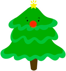 christmas tree on white background