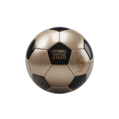 Modern Soccer Ball with 2026 Year Mark Isolated on Transparent Background