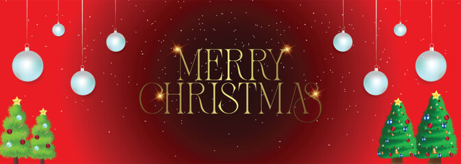 Flyer of Merry Christmas with snowflake, Christmas tree, snowball, like decorative element's, 25th December Christmas banner for your design, can be used in invitation, greetings, promotion, sale