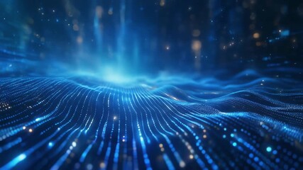 Clean blue data flow background with soft glow visualizing digital transformation, artificial intelligence, and modern technology progress. - Powered by Adobe