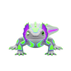 Obraz premium A vibrant and colorful digital art rendering of a fantastical creature a lizard.