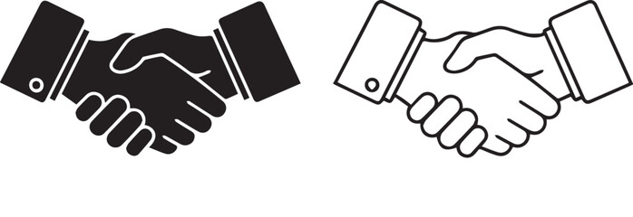 Obraz premium A vector illustration of a handshake symbolizing business partnership agreement and cooperation