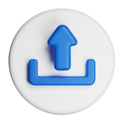 Uploading data button providing digital interface user experience