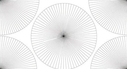 Black and white abstract radial pattern.