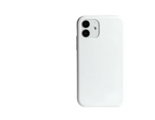 White phone case with dual camera cutout