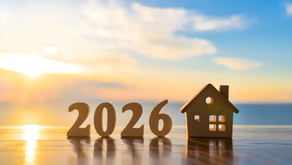 New beginnings in 2026 with a cozy home by the sea at sunset