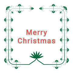 Merry Christmas Decorative Frame Greeting Card