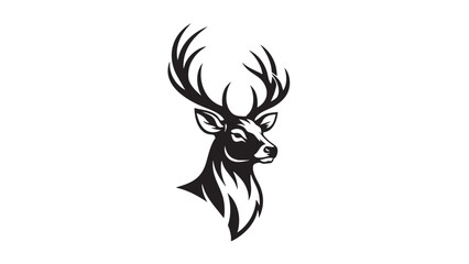 Obraz premium Majestic deer head with large antlers in profile view