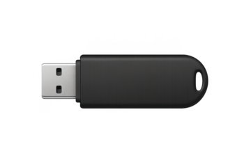 Black usb flash drive for portable data storage
