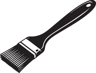 Fototapeta premium Pastry brush black and white silhouette eps