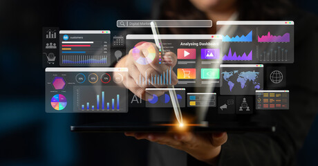 Digital marketing analytics dashboard interface Parse