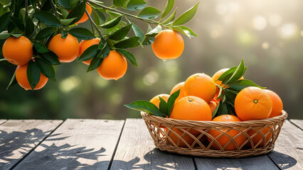 oranges in a basket