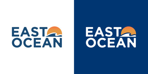 East Ocean Sunset Logo Design...