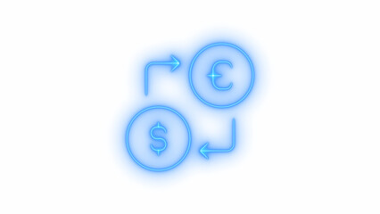 Obraz premium Global currency exchange transaction icon vector set. Outline global currency exchange transaction Icon on transparent background vector image.