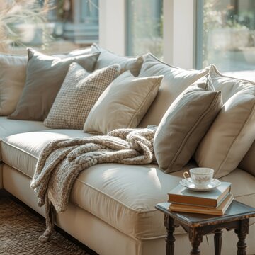 Deep Seated Sofa Sanctuary A sofa with a deep seat and plush cus