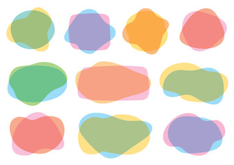 重なり合う流体シェイプのセット