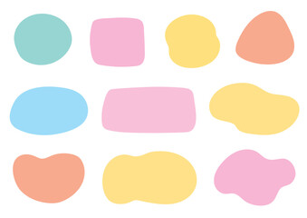 様々な形の流体シェイプのセット