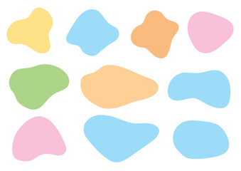 様々な形の流体シェイプのセット