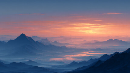 A glowing horizon where mountains meet the sky, symbolizing boundless outlooks. (2)