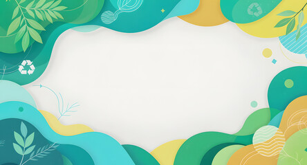 Fototapeta premium Earth Day Colorful Abstract Background with Copy Space