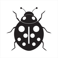 a ladybug design silhouette vector illustration © Sonda