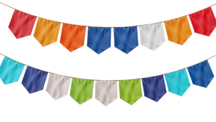 Colorful Pennant Banners for Celebration and Party Decoration