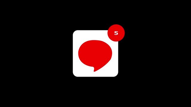 SMS icon animation with dark background.Containing e-mail, phone, address, customer service, call, website and more animation.