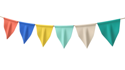 Colorful Bunting Garland for Celebration and Decoration