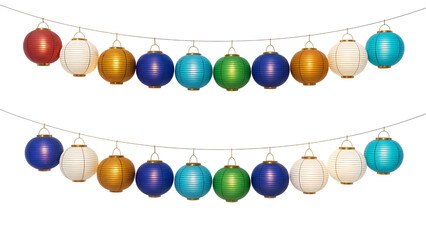 Vibrant Multicolored Lantern Garland Decorations
