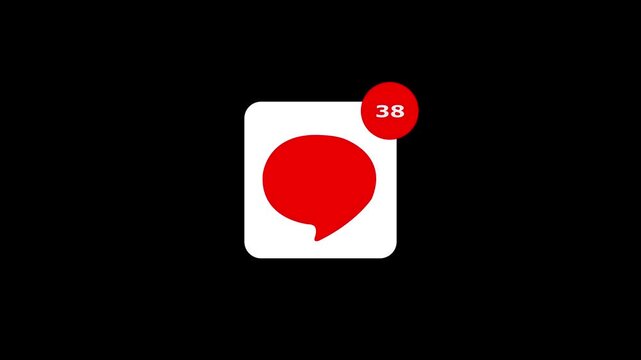 SMS icon animation with dark background.Containing e-mail, phone, address, customer service, call, website and more animation.