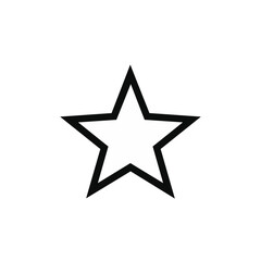 Obraz premium black star symbol five-pointed star icon.