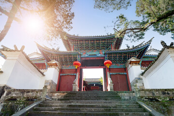 Historical buildings in Heshun Ancient Town, Tengchong, Yunnan, China.
