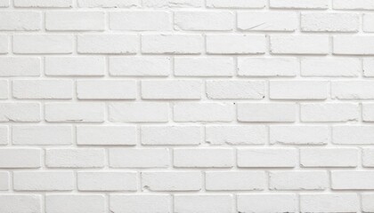 Fototapeta premium Clean White Brick Wall with Smooth Texture in Modern Minimalist Interior Design Overview