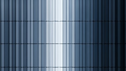 メタリックな青い縦長タイルのパターン背景素材