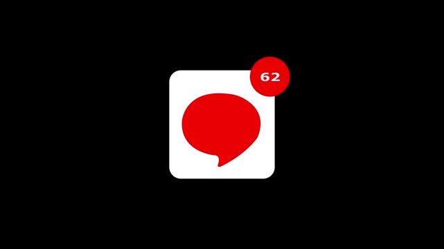 SMS icon animation with dark background.Containing e-mail, phone, address, customer service, call, website and more animation.