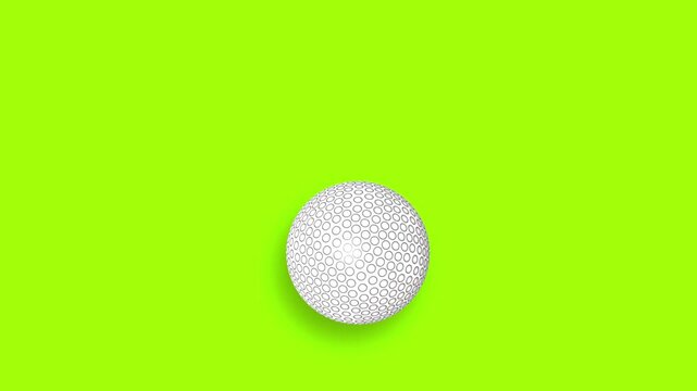 White golf ball spinning on green screen chroma key golf ball, spinning, green screen, chroma key, white ball, isolated, sports equipment, rotation, overlay, compositing