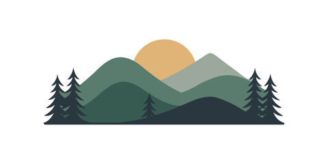 Modern Landscape Sunset Logo.eps