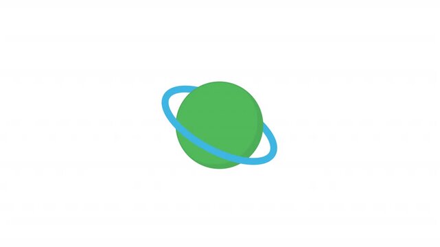 Glowing planet saturn 